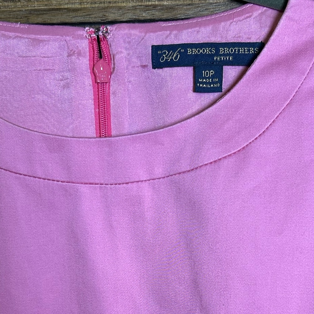 Brooks Brothers Brooks Brothers 346 Pink Sleeveless Sheath Dress Size 10P - Picture 4 of 4